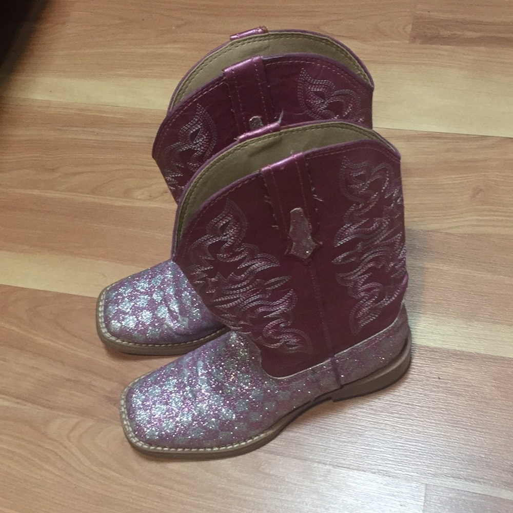 $FIRM-Glittery Girls Cowboy Boots